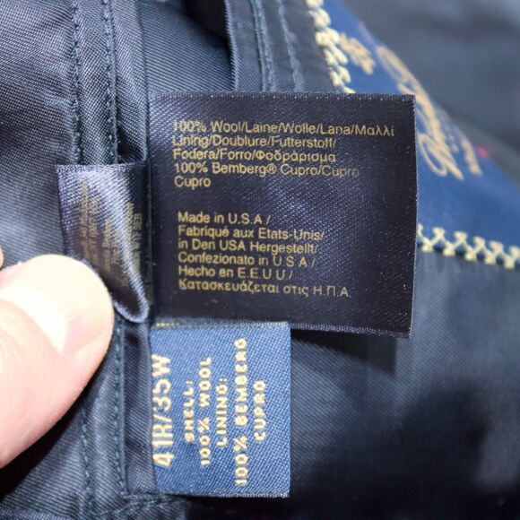 Brooks Brothers 1818 Madison Saxxon Navy Blue 100% Wool Blazer Made in USA 41R - Picture 12 of 12